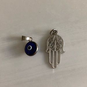 Evil Eye of Protection Hamsa Hand Necklace Pendant